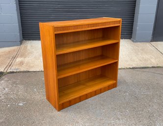 Vintage Danish Modern Teak Bookcase With Adjustable Shelves