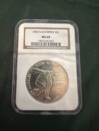 1983-S NGC MS69 Olympic Silver Commemorative