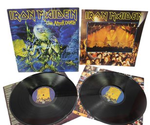 Iron Maiden Live After Death Double Album On Capitol Records With Original Booklet
