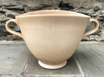 A Large Handled Cache Pot By Pottery Barn