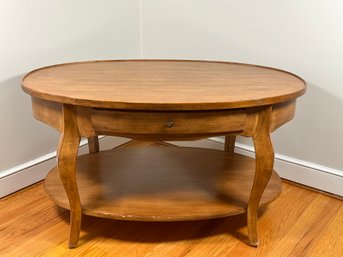 Beautiful Wooden Two Tier Oval Coffee Table
