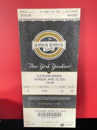 Yankees Ticket Print On Canvas