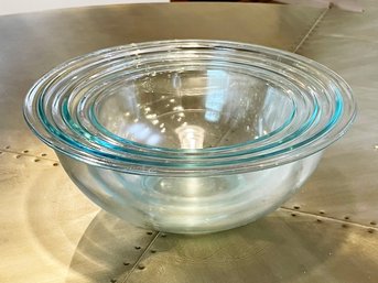 A Set Of Pyrex Mixing Bowls