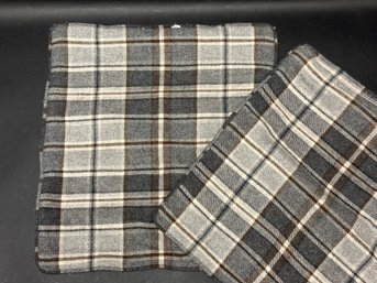 A Pretty Pair Of Plaid Flannel Toss Pillow Covers From Ethan Allen