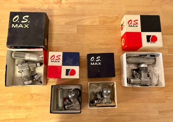 Lot Of 4 OS Max RC Engines - Marked 60 - 40 - 25 & 60