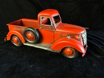 Rustic Red Pick Up Truck Replica Model