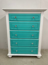 Small Green And White Painted Dresser