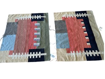 Pair Of Indo-dhurrie Rugs. 3'2' X 4'2' And 3'5' X 4'1' (29)