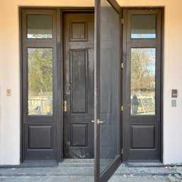 A Grand Mahogany Entry Doorway -  8'10' High -  2.25' Thick