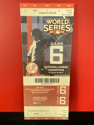 Yankees World Series Ticket Print On Canvas