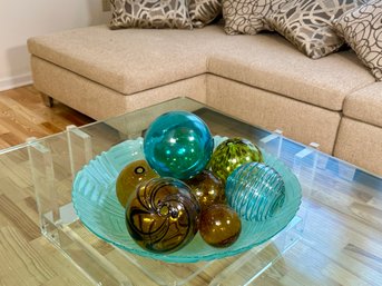Decorative Glass Balls & Bowl
