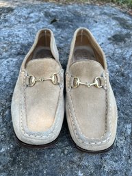 Gucci Seude Tan Loafers Size 6.5B