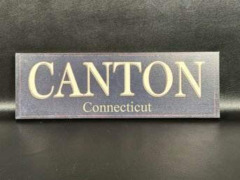 Canton CT Wall Sign In Painted Wood