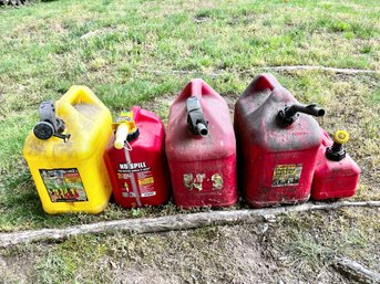 Group Of Gas Containers 2.5 - 5 Gal