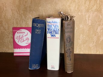 Set Of Four Women's Etiquette  Books