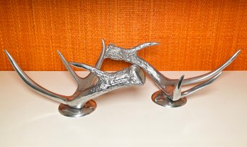 Modern Polished Alloy Deer Antlers