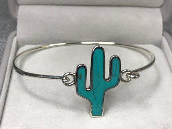 Lovely Brand New Turquoise / Sterling Silver Bracelet - Very Pretty - Made In Mexico - Client Paid Over $200