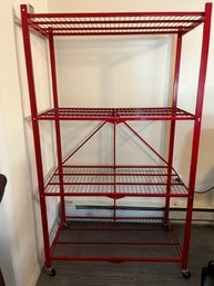 Origami R5 Foldable 4-Tier Garage Shelving With Wheels, Heavy Duty