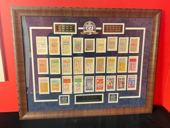 Framed Replica Ticket Stubs From Each Of The New York Yankees' 27 World Series Championship Wins