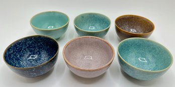 6 Japanese Pottery Small Bowls