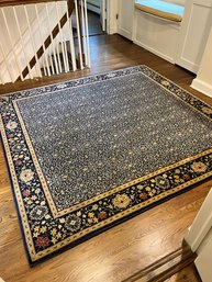 A Custom Stark Wool Carpet With Blue Floral Field And Floral Border - Second Floor