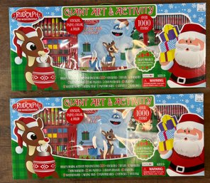 2 BRAND NEW Giant Art And Activity Rudolph The Red-nosed Reindeer Crafts