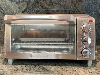 A Black & Decker Stainless Steel Toaster Oven