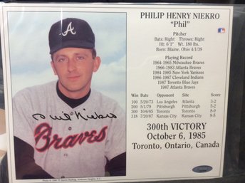 Tristar Phil Niekro Atlanta Braves Autograph - K