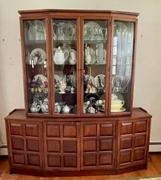 Mid Century Break Front Hutch - Contents Not Included
