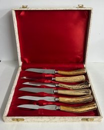 Anton Wingen JR Solingen Germany Engraved 6 Pc Cutlery Knife Set