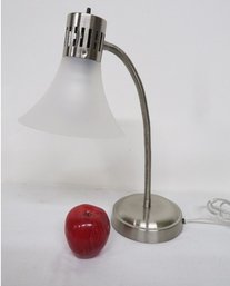 Brushed Stainless Steel Adjustable Gooseneck Desk Or Table Lamp