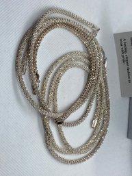 2 MILOR ITALY Sterling Silver Necklaces And A Matching Bracelet- Ornate Braided Links
