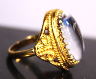 Fancy Gold Tone Ladies Mood Ring Size 5.5