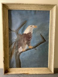 Framed Oil Painting Of An Eagle