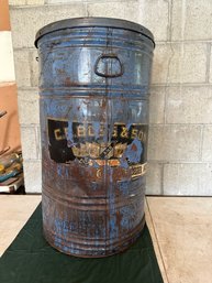 Antique CD Boss And Sons Biscuit Tin Barrel