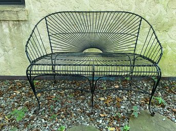 Vintage Outdoor Metal Bench Loveseat 1 Of 2