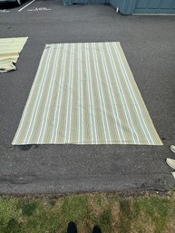 Dash And Albert Blue And Green Striped Area Rug