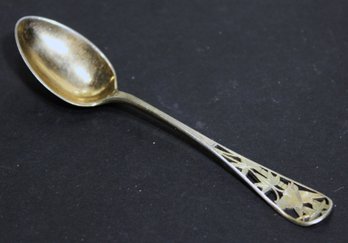 RARE Antique Tiffany & Co. Early Aesthetic Movement Gilt Spoon With Openwork Bird