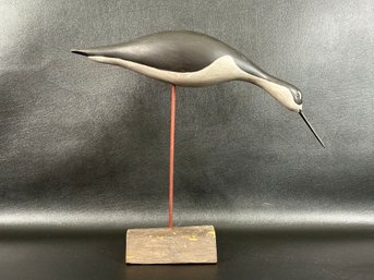 A Great Vintage Shorebird Decoy: Black-Necked Stilt, Signed (Raison)