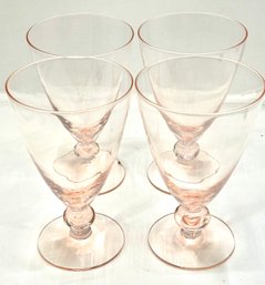Vintage Pink Chic Water Goblets