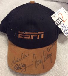 Baseball Hat Signed By Several ESPN Commentators - K