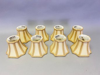 Set Of 8 Silk-O-Lite Lamp Shades For Chandelier Bulbs
