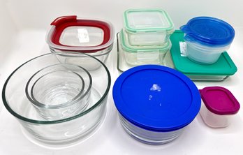 Over 12 Glass Storage Containers, Mostly Pyrex