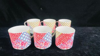 Set Of 6 Graphic Coffee Cups