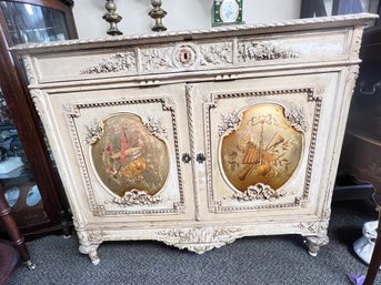 Double Door Sideboard W/ Marble Top