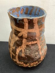 Signed Pottery Glazed Vase