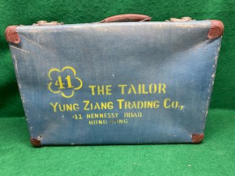 Great Vintage Suitcase Owned By The Tailor Yung Ziang Trading Co. Hong Kong. Yes Shipping.