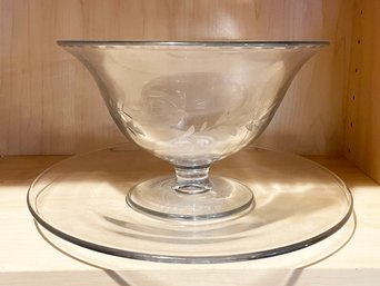 A Large Glass Trifle Bowl