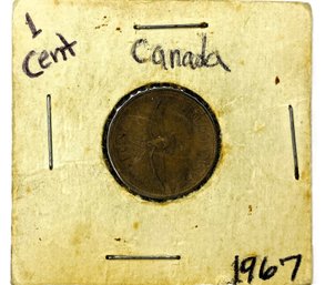 1967 Canadian Penny 100th Anniversary Of Confederation (1867-1967)