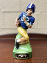 1974 Ezra Brooks Football Player #32 Liquor Bottle Decanter With Cork Helmet